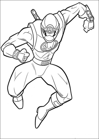 Ranger Yellow  Coloring Page